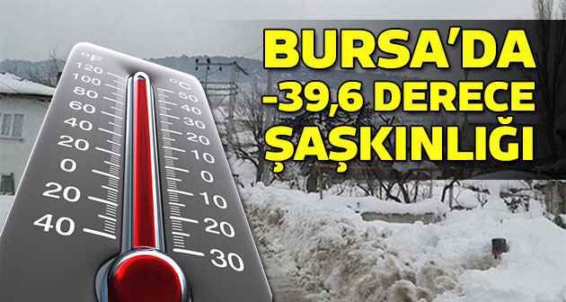Bursa'da -39,6 derece şaşkınlığı!